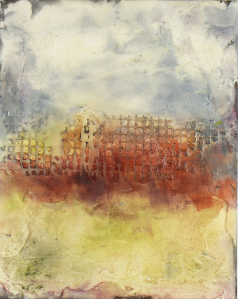 Carol Myers, Fences 2, Encaustic