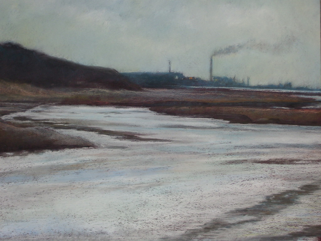 pastel painting of Northern Indiana Lakeshore