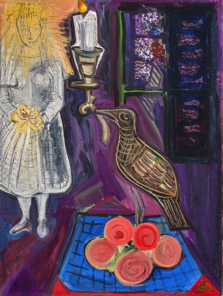 Patricia Cole, Bride and Bird, Oil on Canvas