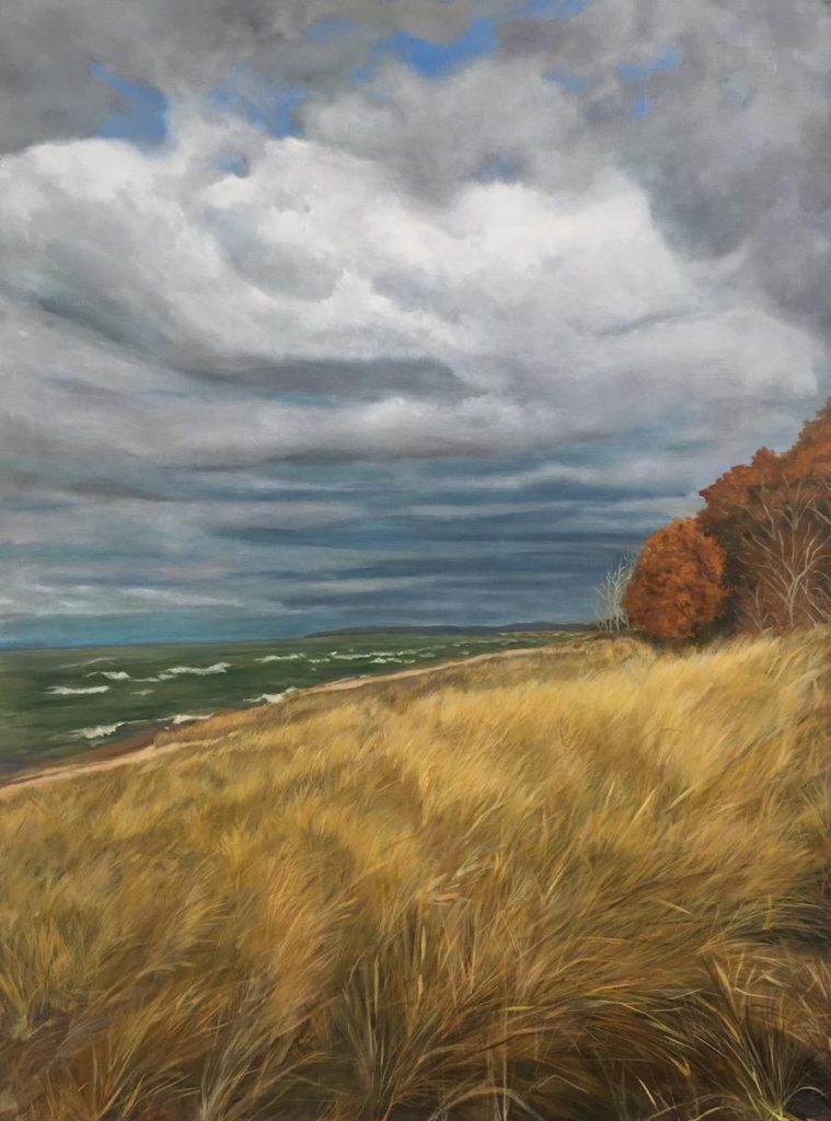 Jeanne Fields, Storm Brewing, Oil on Linen