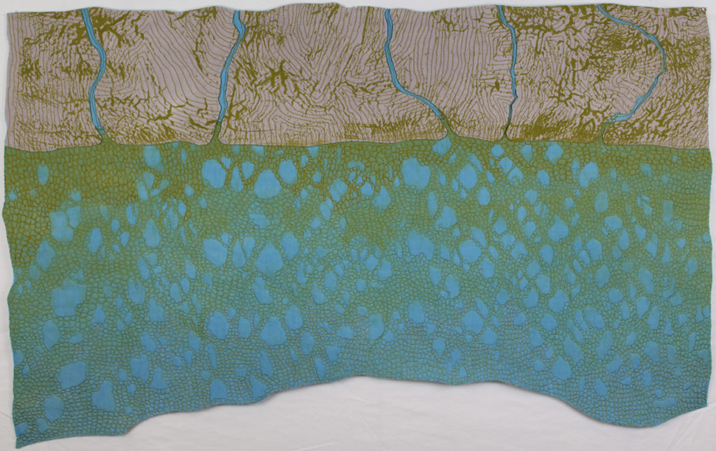 Patricia DaRif, Coastal Bloom, Mixed Media Fiber Art